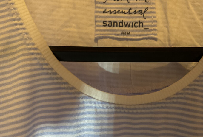 Licht blauw/wit streep t shirt Sandwich photo 1 