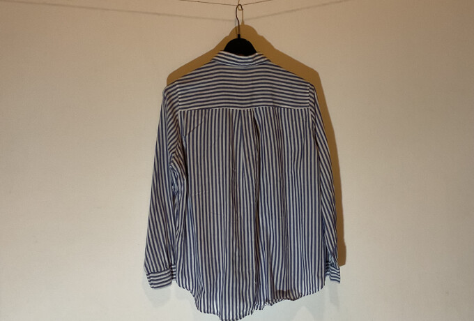 Katoenen blauw/wit gestreepte blouse van H & M/Divided photo 1 