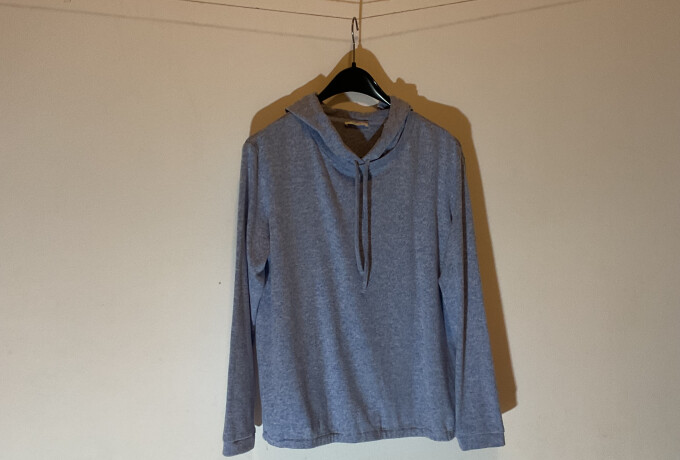 Licht blauwe zachte sweater met capuchon van Opus